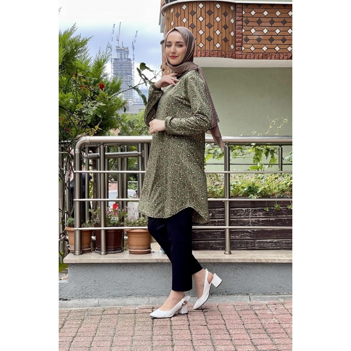 Moda Çizgi Desenli Tunik