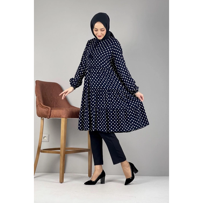 Moda Çizgi Desenli Tunik