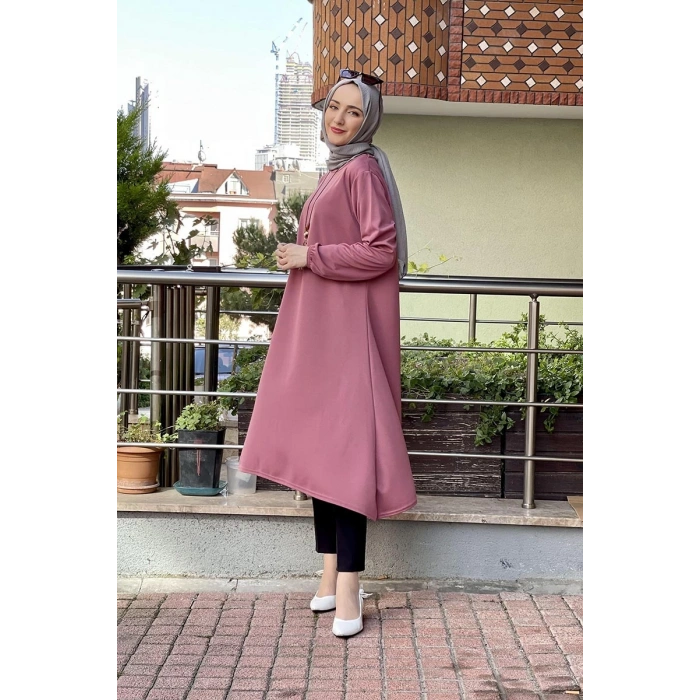 Moda Çizgi Desenli Tunik