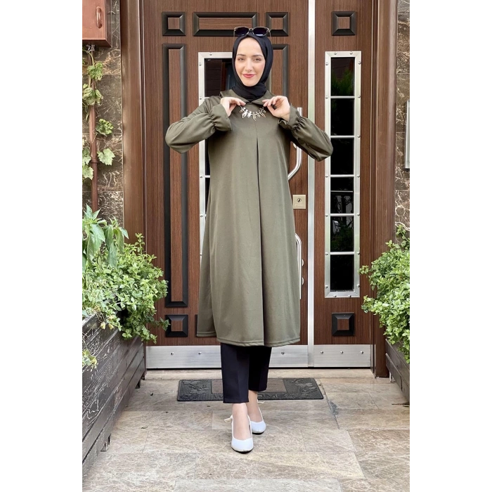 Moda Çizgi Desenli Tunik