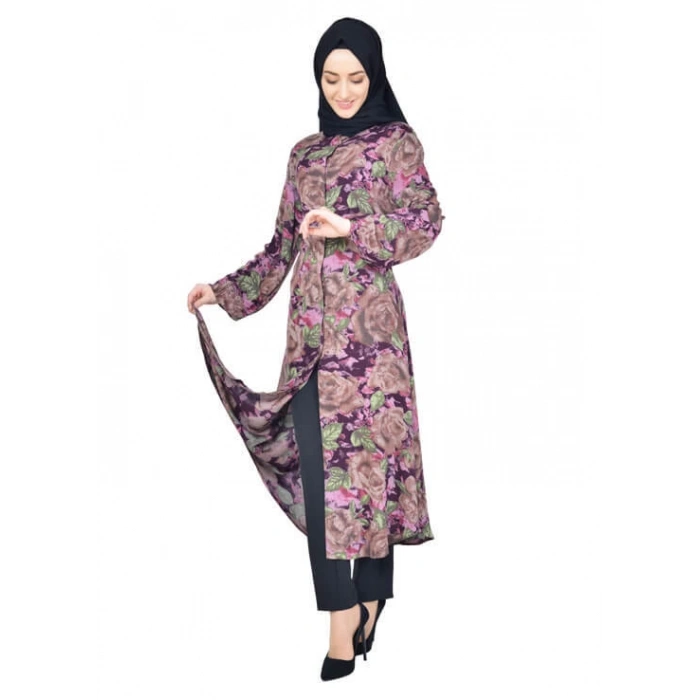 Moda Çizgi Desenli Tunik