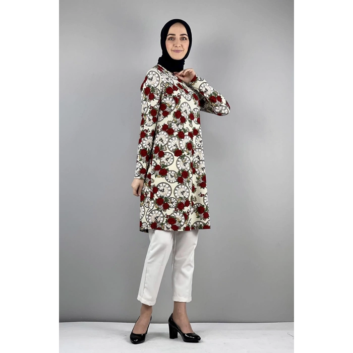 Moda Çizgi Desenli Tunik