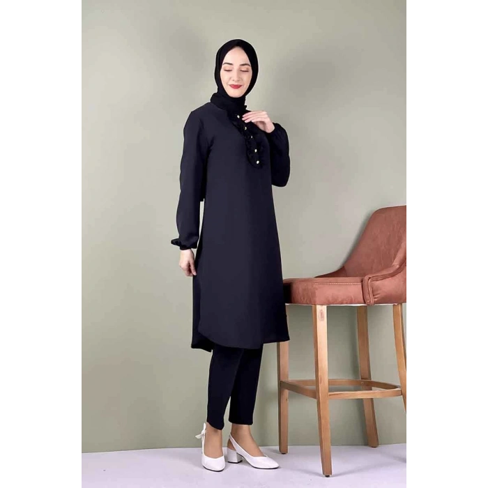 Moda Çizgi Desenli Tunik