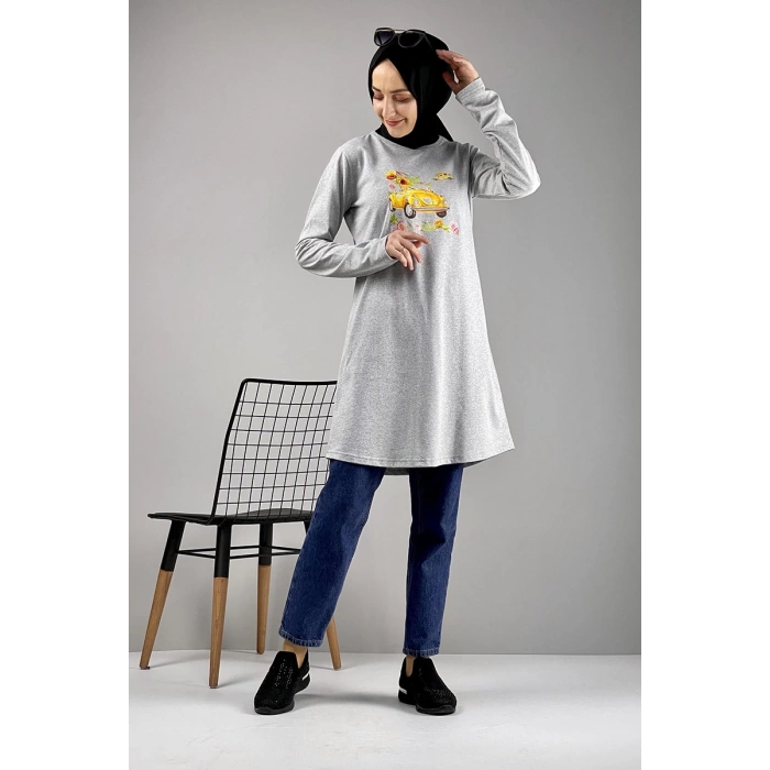 Moda Çizgi Desenli Tunik