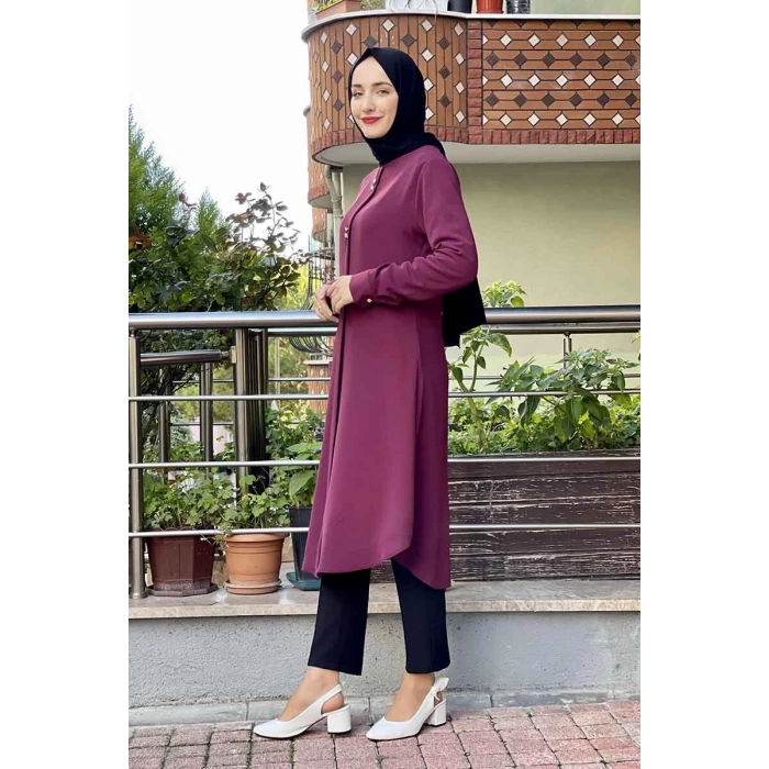 Moda Çizgi Desenli Tunik