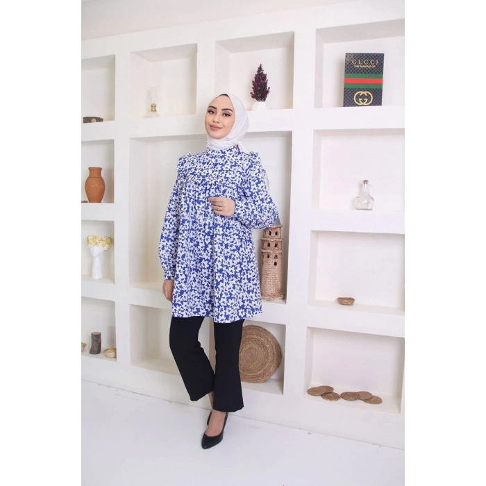 Moda Çizgi Desenli Tunik