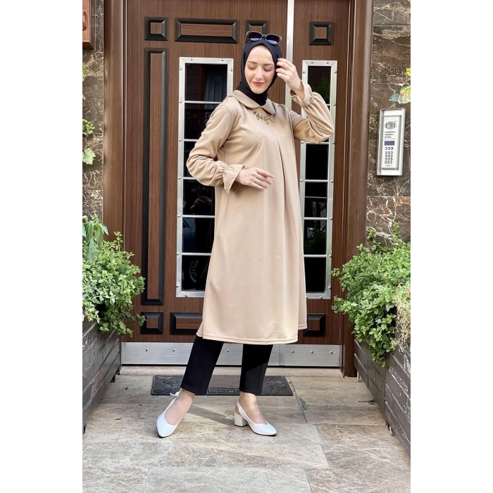 Moda Çizgi Desenli Tunik