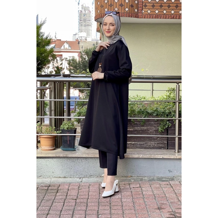 Moda Çizgi Desenli Tunik