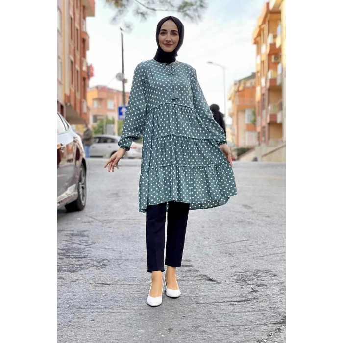 Moda Çizgi Desenli Tunik