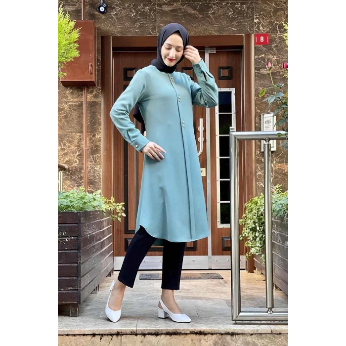 Moda Çizgi Desenli Tunik