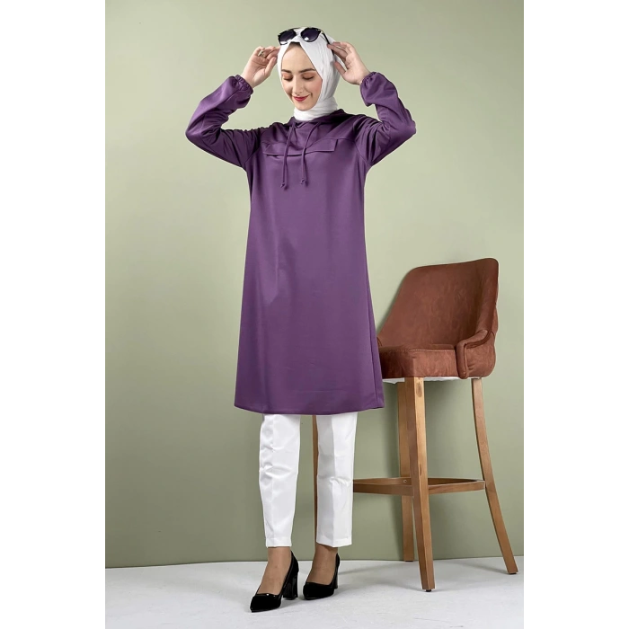 Moda Çizgi Desenli Tunik