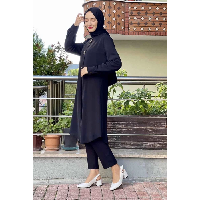 Moda Çizgi Desenli Tunik