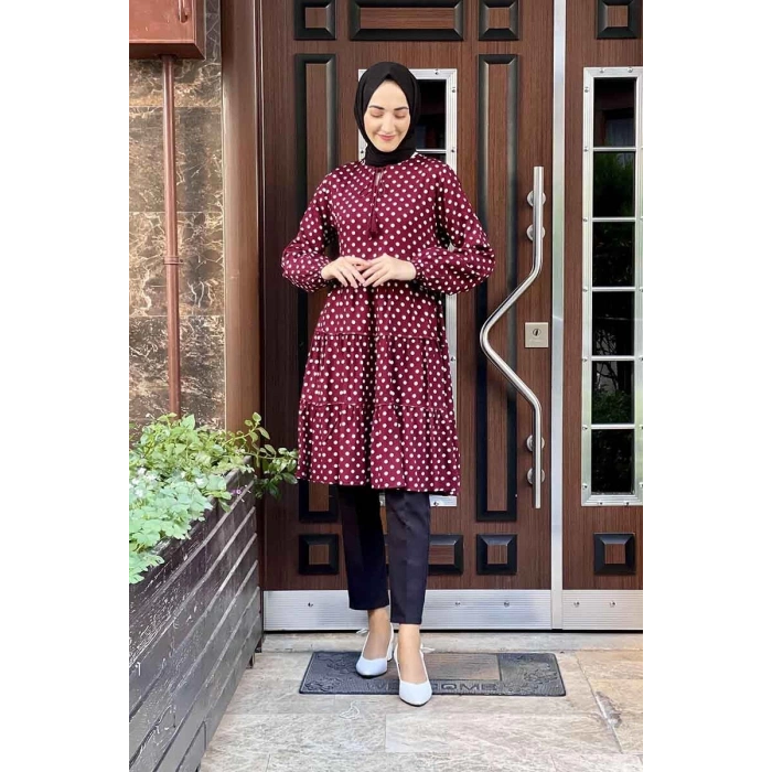 Moda Çizgi Desenli Tunik