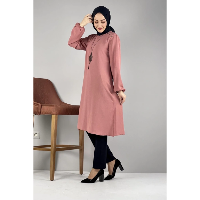 Moda Çizgi Desenli Tunik