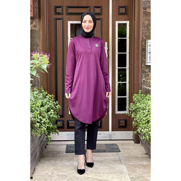 Moda Çizgi Desenli Tunik