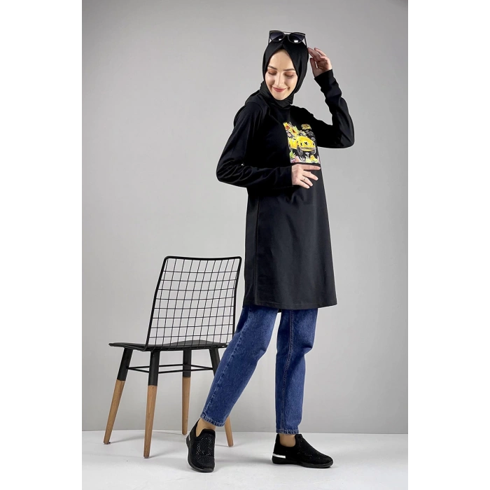 Moda Çizgi Desenli Tunik