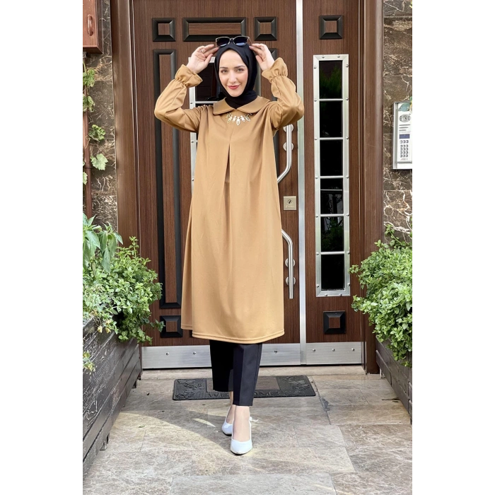 Moda Çizgi Desenli Tunik