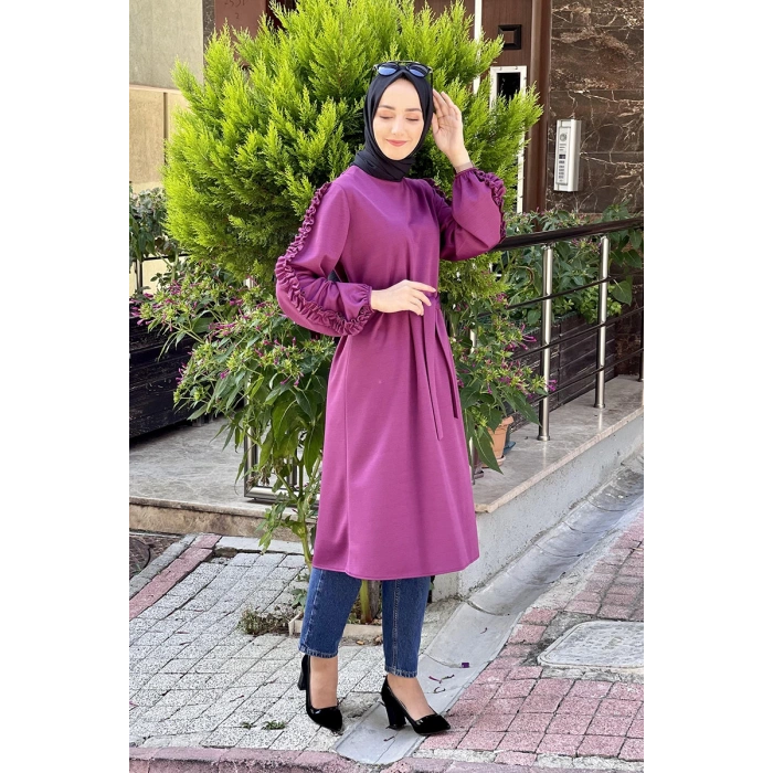 Moda Çizgi Desenli Tunik