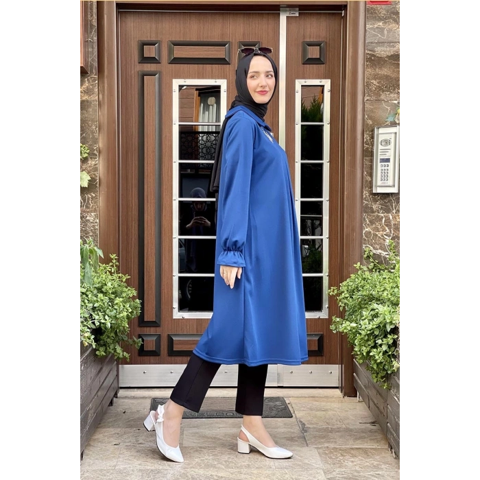 Moda Çizgi Desenli Tunik