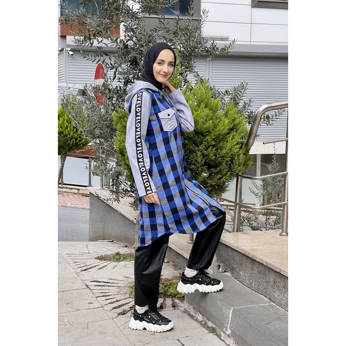 Moda Çizgi Desenli Tunik