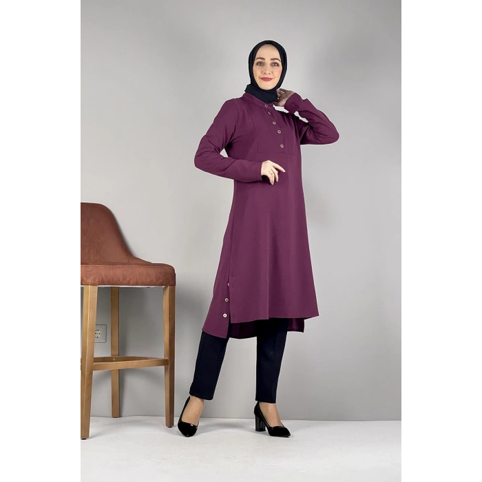 Moda Çizgi Desenli Tunik