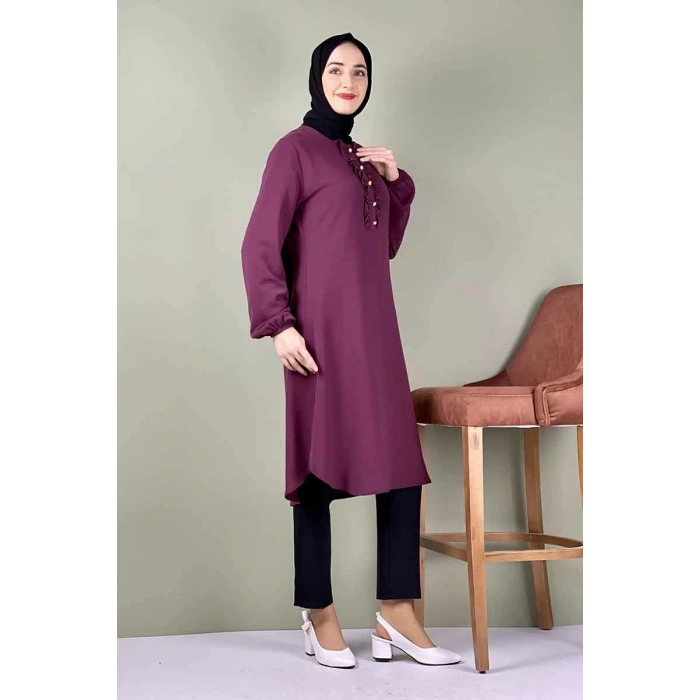 Moda Çizgi Desenli Tunik