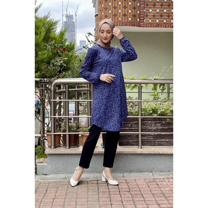 Moda Çizgi Desenli Tunik