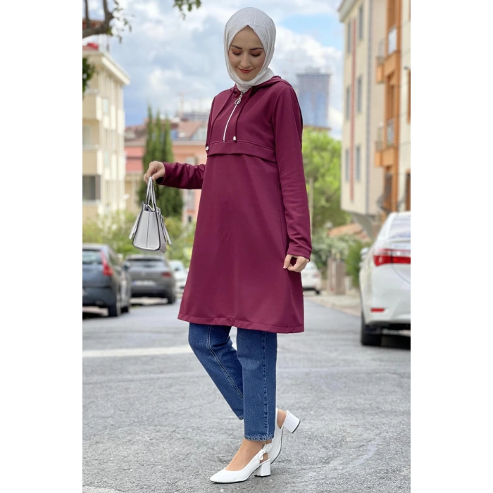 Moda Çizgi Desenli Tunik