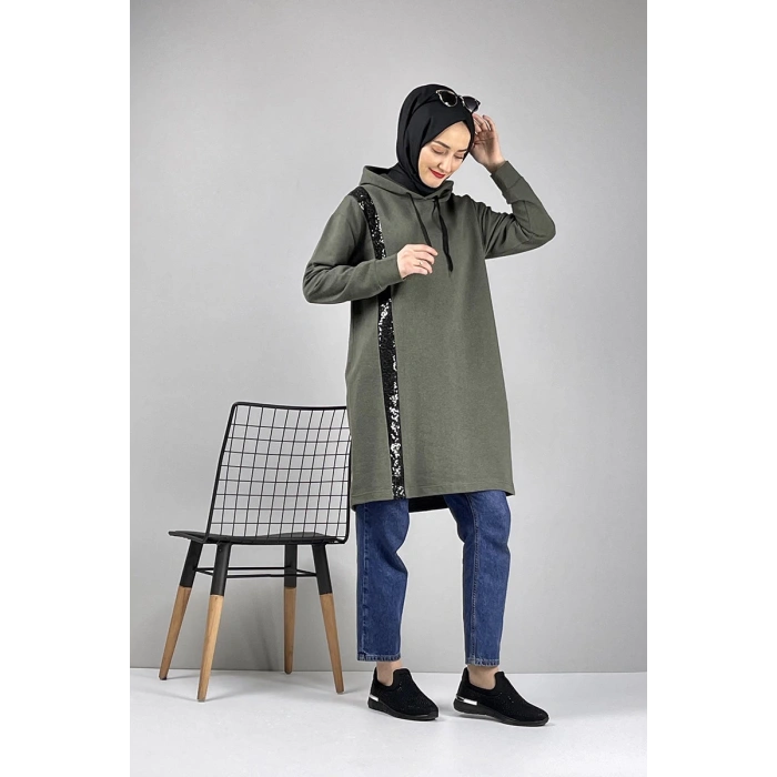 Moda Çizgi Desenli Tunik