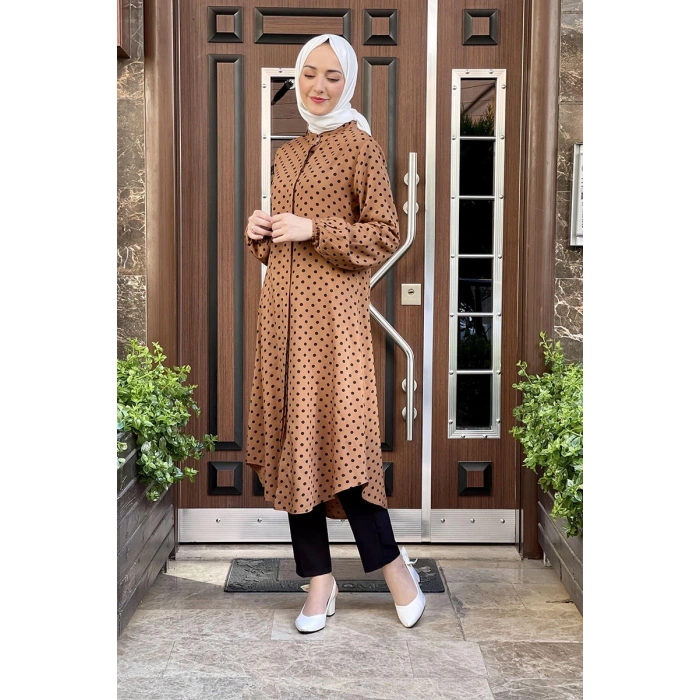 Moda Çizgi Desenli Tunik