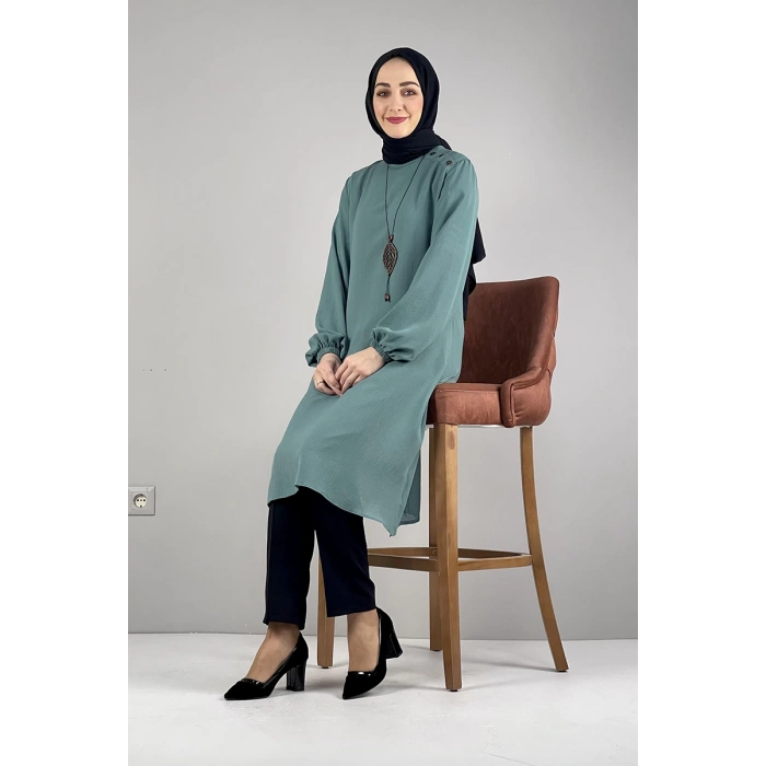 Moda Çizgi Desenli Tunik