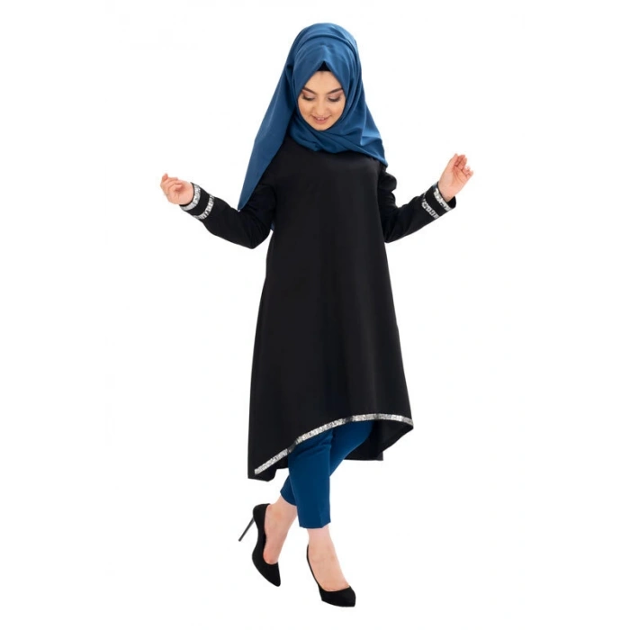 Moda Çizgi Desenli Tunik