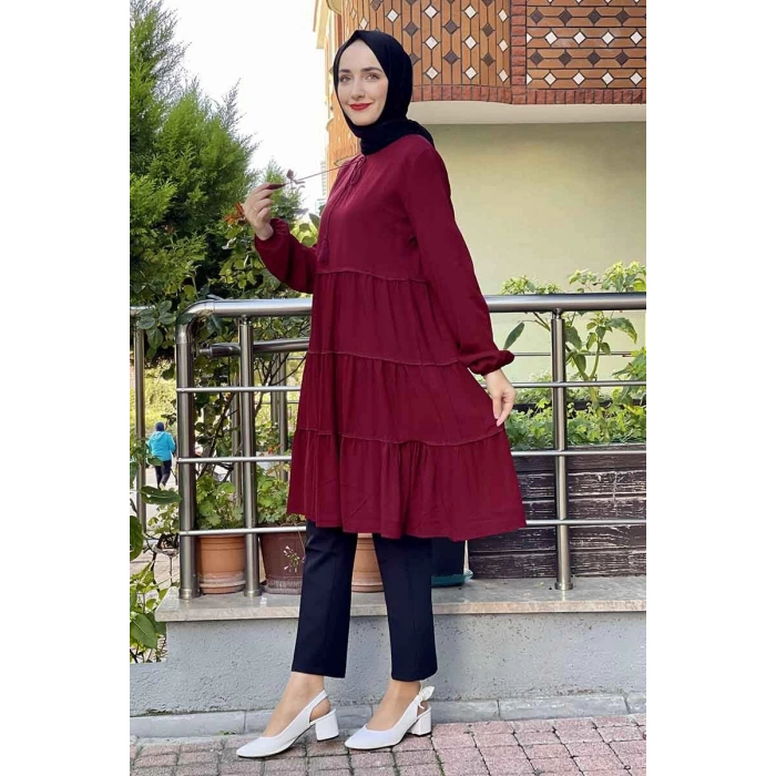 Moda Çizgi Desenli Tunik