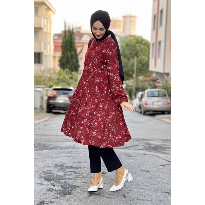 Moda Çizgi Desenli Tunik