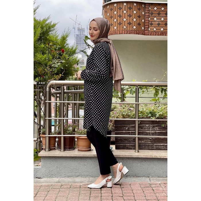 Moda Çizgi Desenli Tunik