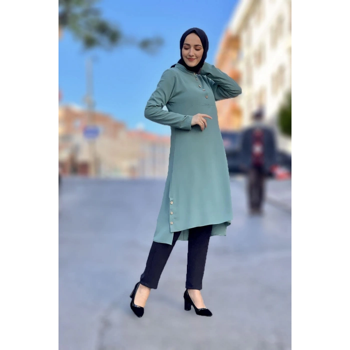 Moda Çizgi Desenli Tunik