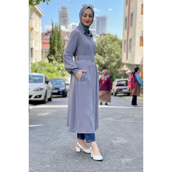 Moda Çizgi Desenli Tunik