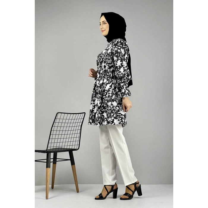 Moda Çizgi Desenli Tunik