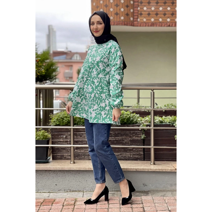 Moda Çizgi Desenli Tunik