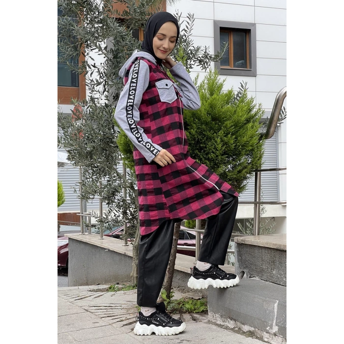 Moda Çizgi Desenli Tunik