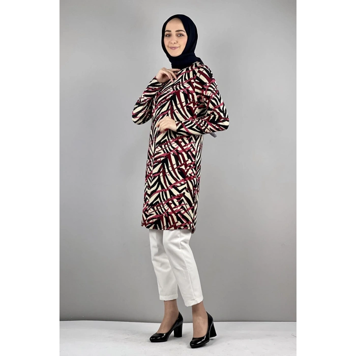 Moda Çizgi Desenli Tunik