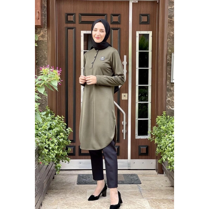 Moda Çizgi Desenli Tunik