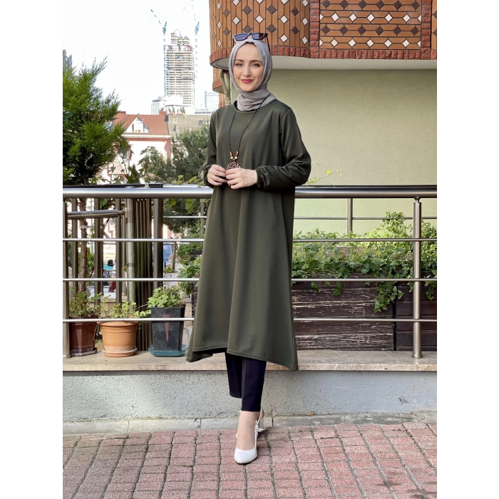 Moda Çizgi Desenli Tunik