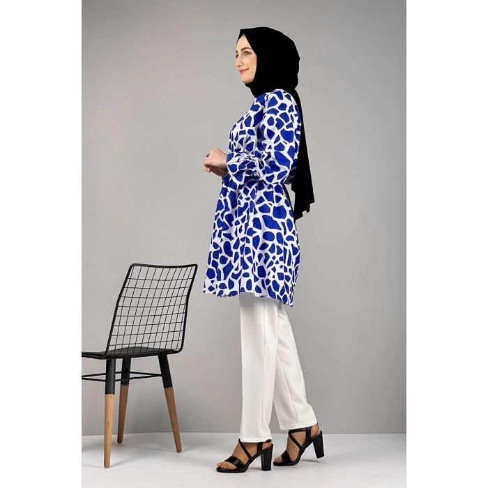 Moda Çizgi Desenli Tunik