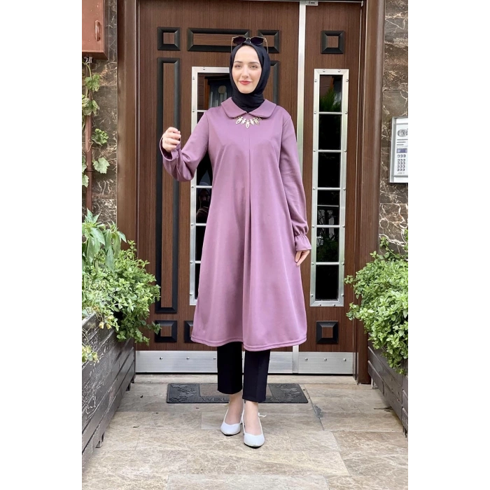 Moda Çizgi Desenli Tunik