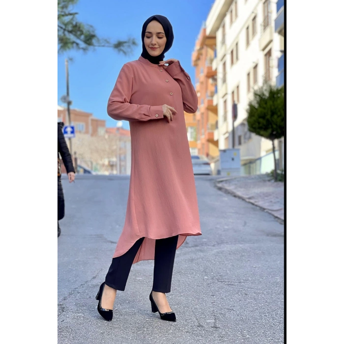 Moda Çizgi Desenli Tunik