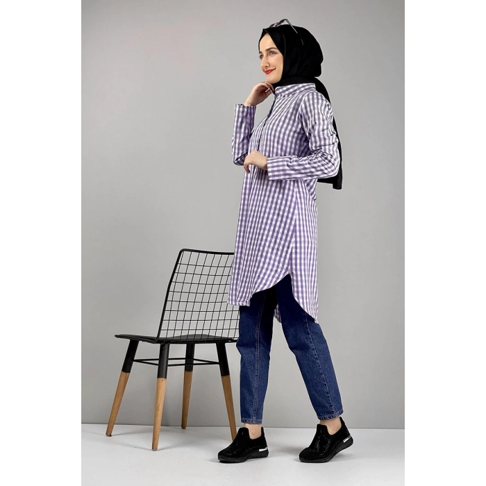 Moda Çizgi Desenli Tunik