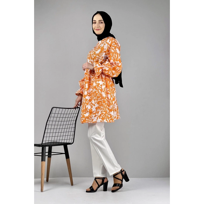 Moda Çizgi Desenli Tunik