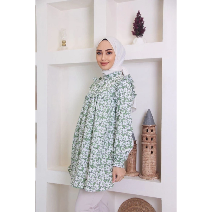 Moda Çizgi Desenli Tunik