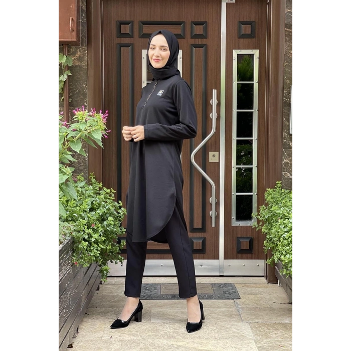 Moda Çizgi Desenli Tunik